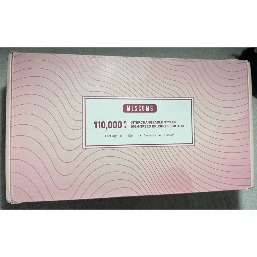 MESCOMB flexstyle Interchangeable Styler Powerful Motor Heat Control Pink